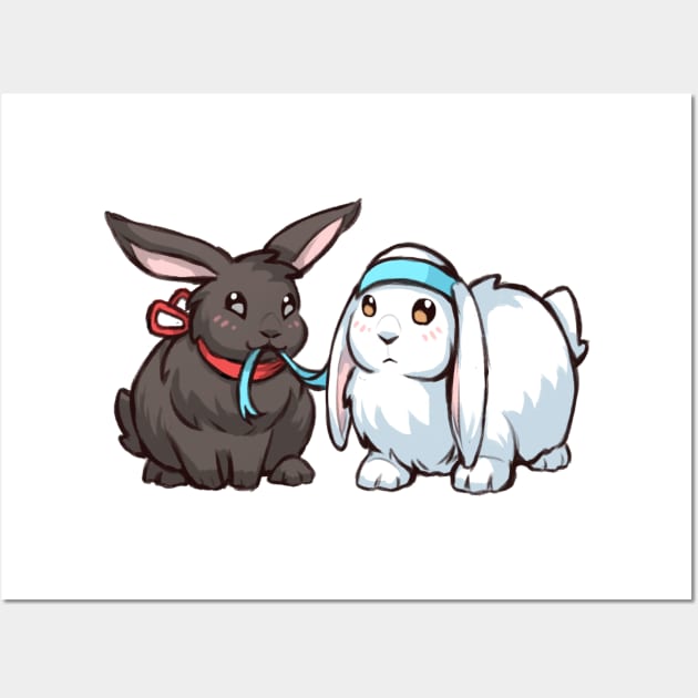 Wangxian bunnies Wall Art by MarcyRangel